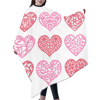 Personality  Lace Fretwork Hearts Set Hair Cutting Cape
