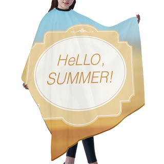 Personality  Vintage Hello Summer Card Hair Cutting Cape