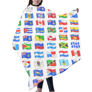 Personality  American Vector Waving Flag Set Hair Cutting Cape