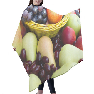 Personality  Fresh Organic Fruits In The Wicker Basket Hair Cutting Cape