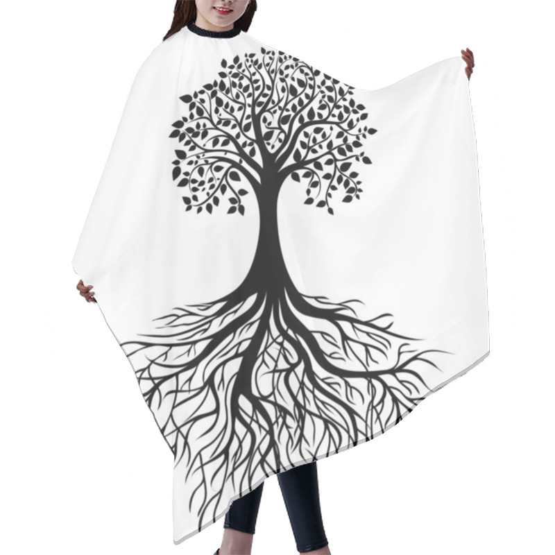 Personality  Tree With Roots Hair Cutting Cape