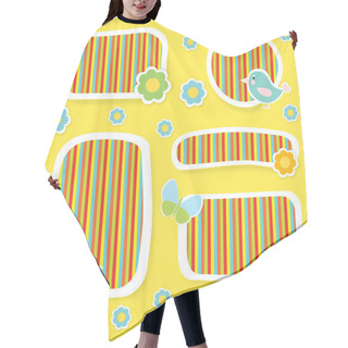 Personality  Set Children's Frame Vector Hair Cutting Cape