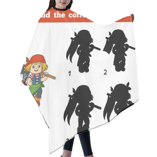 Personality  Find The Correct Shadow (pirate Girl And Flag) Hair Cutting Cape