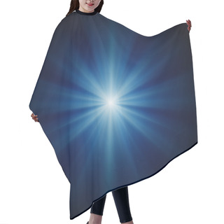 Personality  Design Background Of Blue Luminous Rays Hair Cutting Cape