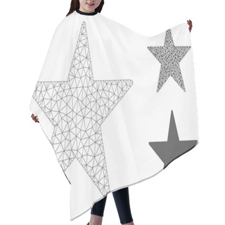 Personality  Star Vector Mesh Wire Frame Model And Triangle Mosaic Icon Hair Cutting Cape