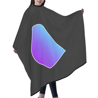 Personality  Barbados Blue Gradient Vector Icon Hair Cutting Cape