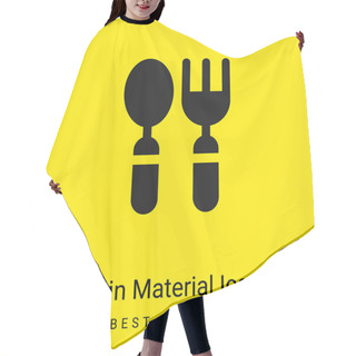Personality  Baby Cutlery Minimal Bright Yellow Material Icon Hair Cutting Cape