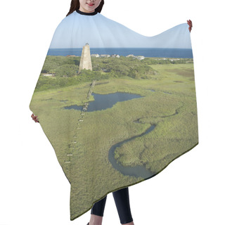 Personality  Lighthouse In Marsh. Hair Cutting Cape