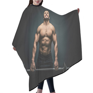 Personality  Athletic Man Weightlifting Hair Cutting Cape