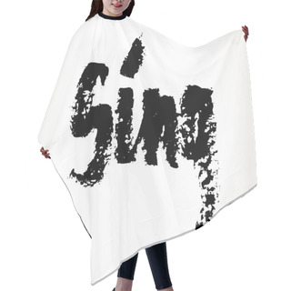 Personality  Motivation Hand Drawn Saying Hair Cutting Cape