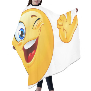 Personality  Winking Emoticon Hair Cutting Cape