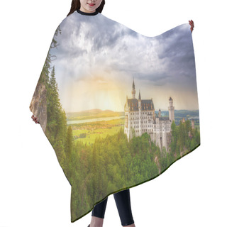 Personality  Neuschwanstein Castle In The Bavarian Alps At Sunset Hair Cutting Cape
