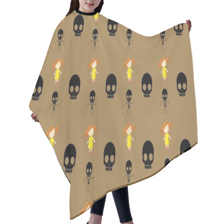 Personality  Colored Background With Different Accessories Hair Cutting Cape