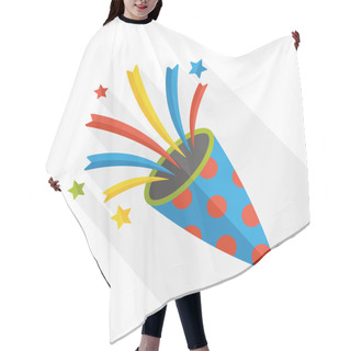 Personality  Birthday Party Horn Flat Icon Hair Cutting Cape