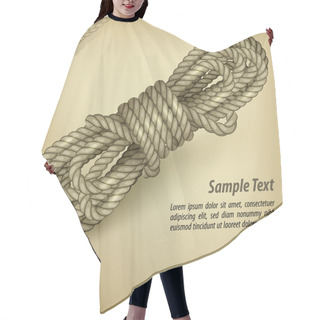 Personality  Coil Of Rope On Rown & Text Hair Cutting Cape