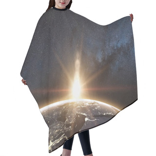 Personality  Sunrise View From Space On Planet Earth Hair Cutting Cape