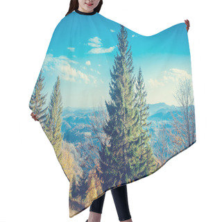 Personality  Majestic Colorful Forest Hair Cutting Cape