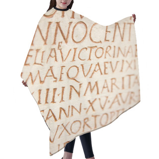 Personality   Latin Writing Background Hair Cutting Cape