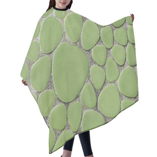 Personality  Full Frame Image Of Decorated Green Stone Wall Background  Hair Cutting Cape