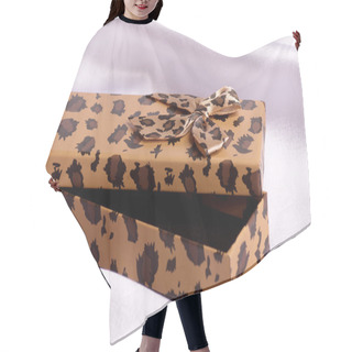 Personality  Gift Leopard Box Hair Cutting Cape