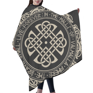 Personality  Scandinavian Pattern And Circle Of Norse Runes And Dragons Hair Cutting Cape