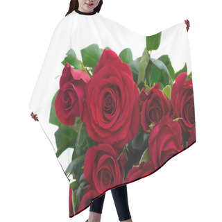 Personality  Red Blooming Roses Hair Cutting Cape