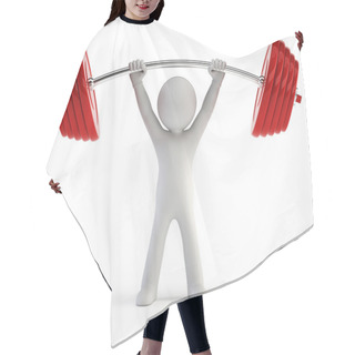 Personality  3d Small - Athlete Lifting Weights Hair Cutting Cape