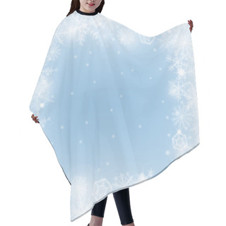 Personality  Winter Various Snowflakes Background. Hair Cutting Cape