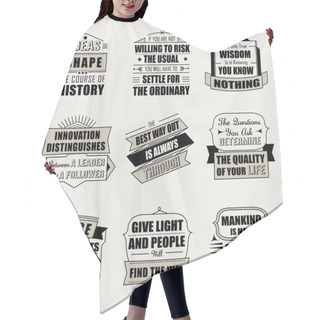 Personality  Motivational And Inspirational Quotes Set  Hair Cutting Cape