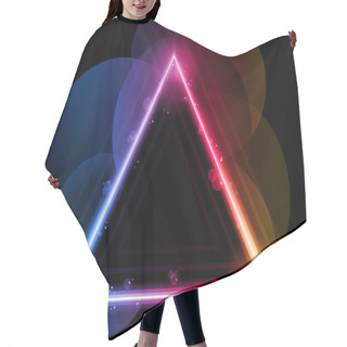 Personality  Rainbow Triangle Border With Sparkles And Swirls Hair Cutting Cape