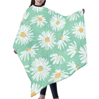 Personality  Hand Drawn Pretty Daisies Seamless Pattern Hair Cutting Cape