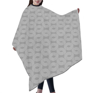 Personality  Grey Geometric Weave Lines Hair Cutting Cape