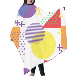 Personality  Style Retro Memphis 80s Or ' 90s-inspired Fashion Abstract Backg Hair Cutting Cape