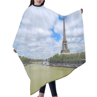 Personality  Scenic View Of The Eiffel Tower Across The Seine On An Early Spring Day Hair Cutting Cape