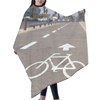 Personality  Bicycle Road Sign Hair Cutting Cape