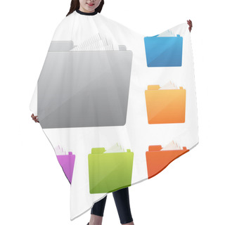 Personality  Collection Of File Folders Icons Hair Cutting Cape