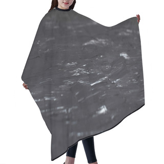 Personality  Black Decorative Background. Texture Putty. Place For Inscriptio Hair Cutting Cape