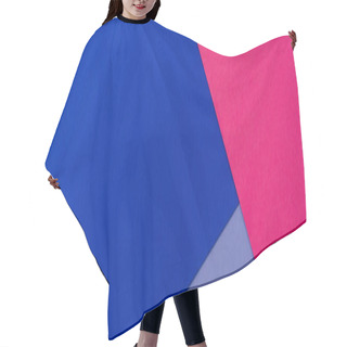 Personality  Abstract Geometric Background With Lilac, Pink, Blue Paper, Panoramic Shot Hair Cutting Cape