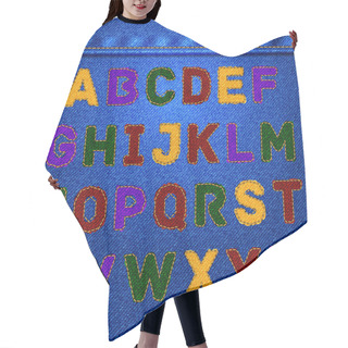 Personality  Vector Jeans Alphabet Fashion Jheans Texture Hair Cutting Cape