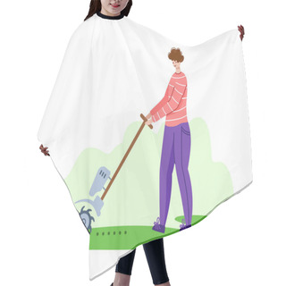 Personality  Lawn Care And Gardening Service Vector Hair Cutting Cape