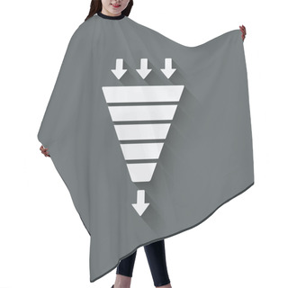 Personality  Marketing Funnel Symbol Hair Cutting Cape