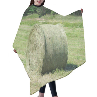 Personality  Green Hay Bale Roll In A Mown Meadow Hair Cutting Cape