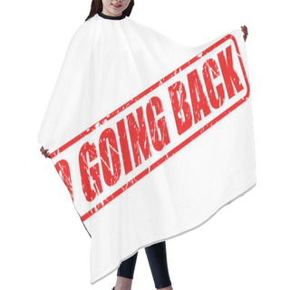 Personality  NO GOING BACK Red Stamp Text Hair Cutting Cape