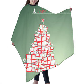Personality  Abstract Christmas Background. Hair Cutting Cape