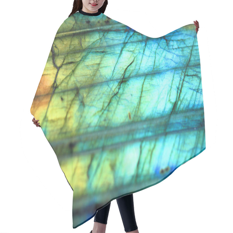 Personality  labradorite mineral background hair cutting cape