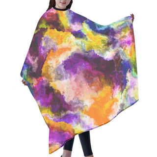 Personality  Scarf Pattern Colorful Hair Cutting Cape
