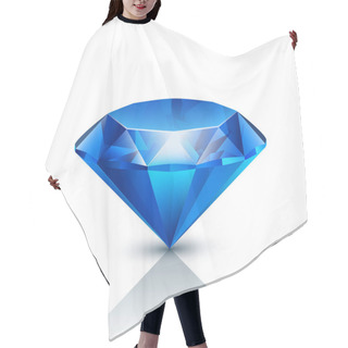 Personality  Blue Jewels On White Hair Cutting Cape