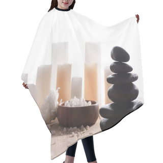 Personality  Spa Stones And Candles  Hair Cutting Cape