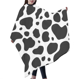 Personality  Cow Texture Pattern Repeated Seamless Black White Lactic Chocolate Animal Jungle Print Spot Skin Fur Hair Cutting Cape