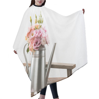 Personality  Beautiful Flowers In Watering Can Hair Cutting Cape